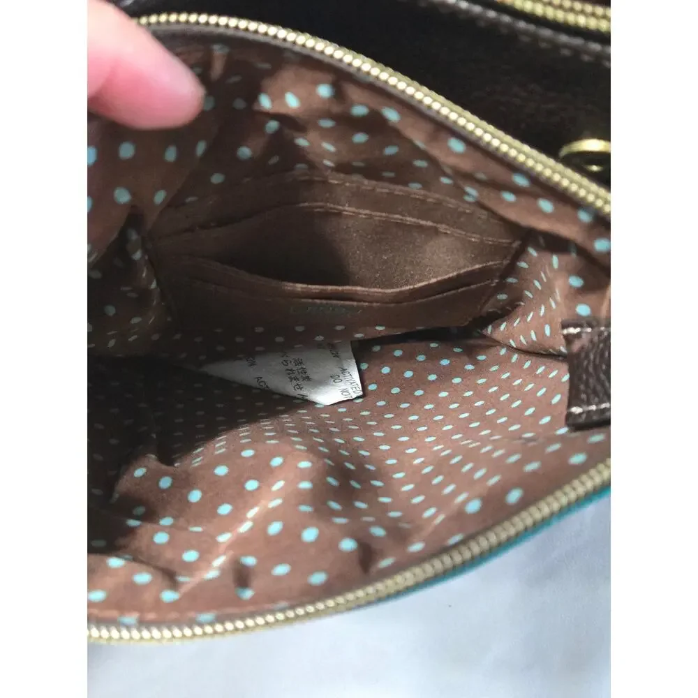 CHALA Monarch Butterfly Turquoise Crossbody Bag RFID Vegan Leather